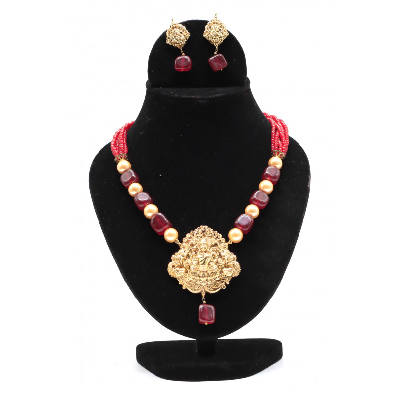 Handmade Necklace Beadwork Temple Designer Set