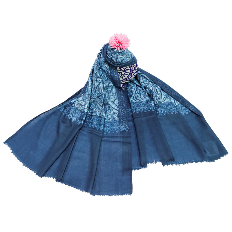 Handmade Stole Ruffle Eri 28X80 Inch