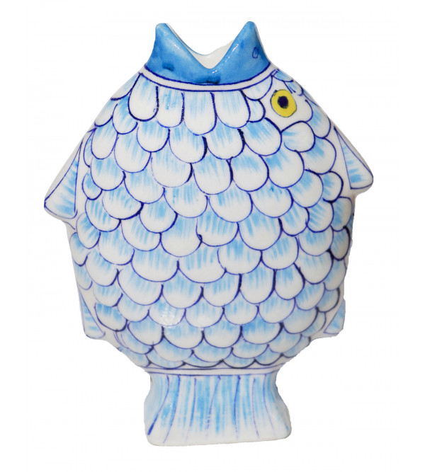 Blue Pottery Fish Pot