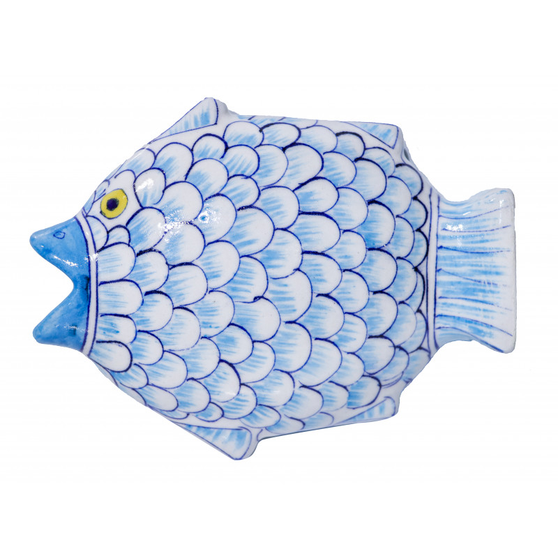 Blue Pottery Fish Pot