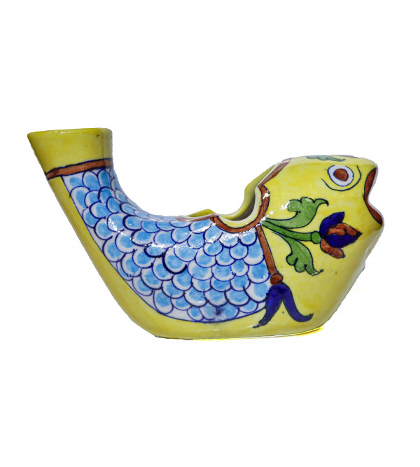 Blue Pottery Fish Ashtray