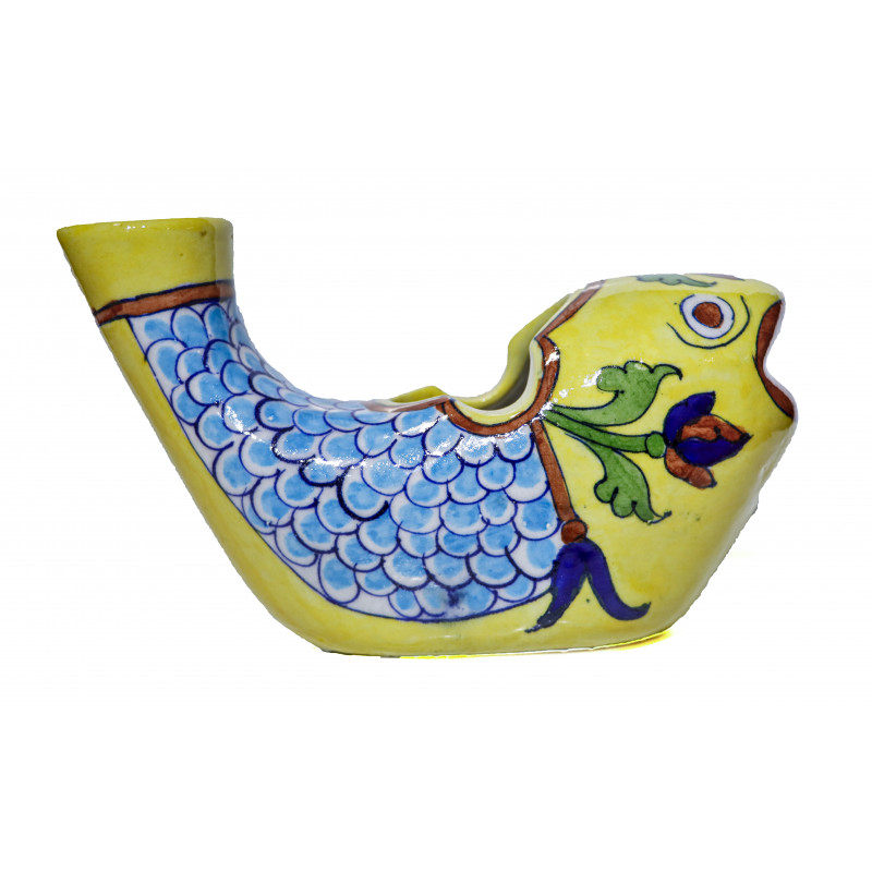 Blue Pottery Fish Ashtray