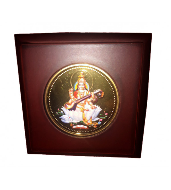  Handicrafts Brass Gold Plated Memento Goddess Lakshmi  3x3 Inch