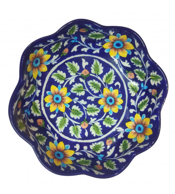 Handicraft Blue Pottery Bowl Size 8 Inch 