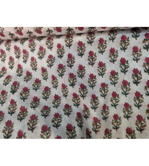 Cotton Hand Block Printed 44 Inchs Bagh Printed Asst Design 60 S Fab.