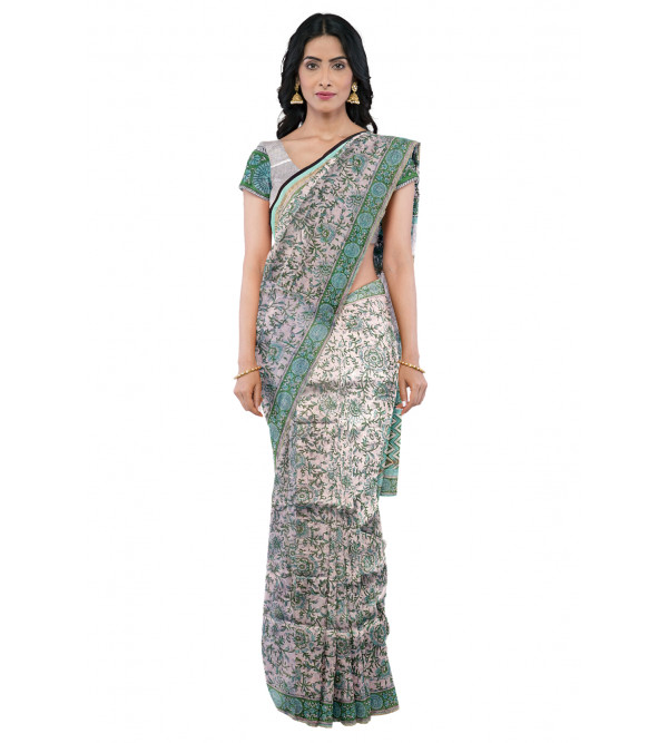 Chanderi Silk Saree With Blouse 6.50 Mtrs