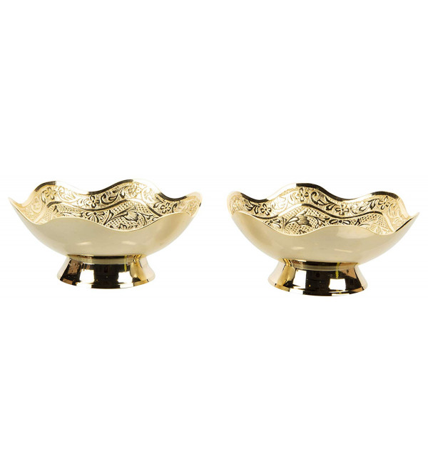 BOWL BRASS 2 PC SET BRASS GOLD PLATED