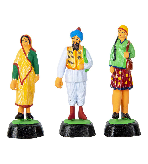 CLAY TOYS PEOPLE OF INDIA