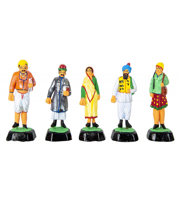 CLAY TOYS PEOPLE OF INDIA