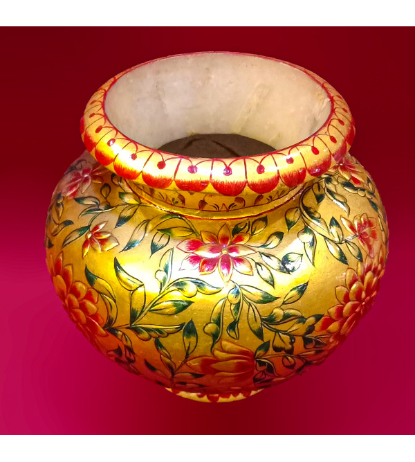 Lota Handcrafted With Pure Gold Leaf Work
