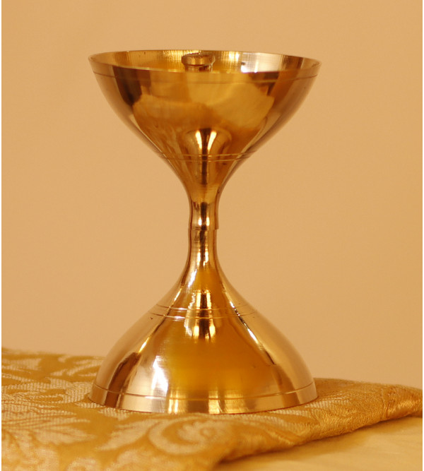 Diya Brass Plain Nanadeep 3.5 Inch