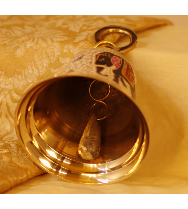 Hanging Bell Brass Finish 6 Inch 