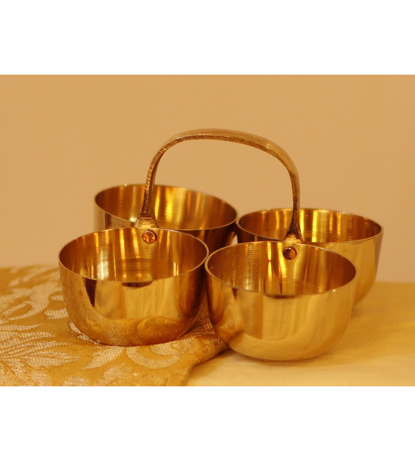 Diya Brass Plain Chokda 5 Inch