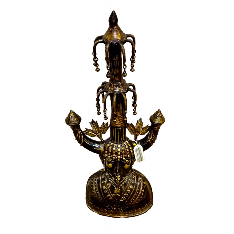 Tribal Figure Handcrafted In Dhokra Size 32 Inches