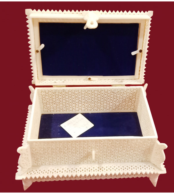 Camel Bone Handcrafted Box with Jali Work 