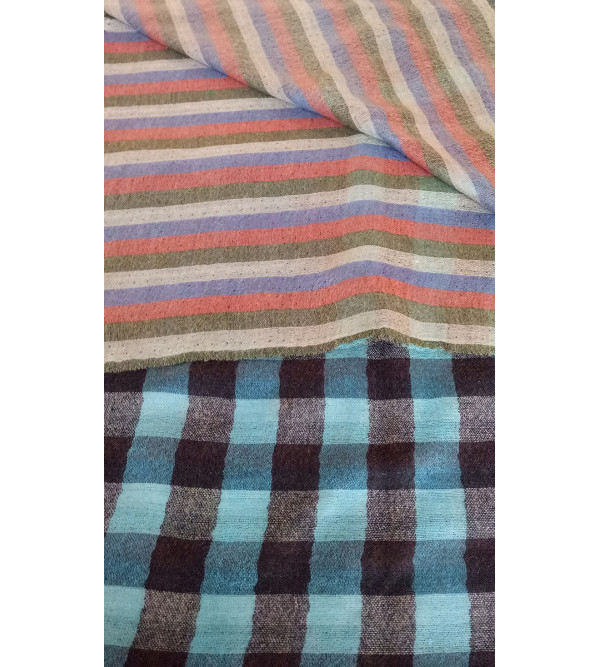 SHAWL PASHMINA CHECK STRIPE 40X80