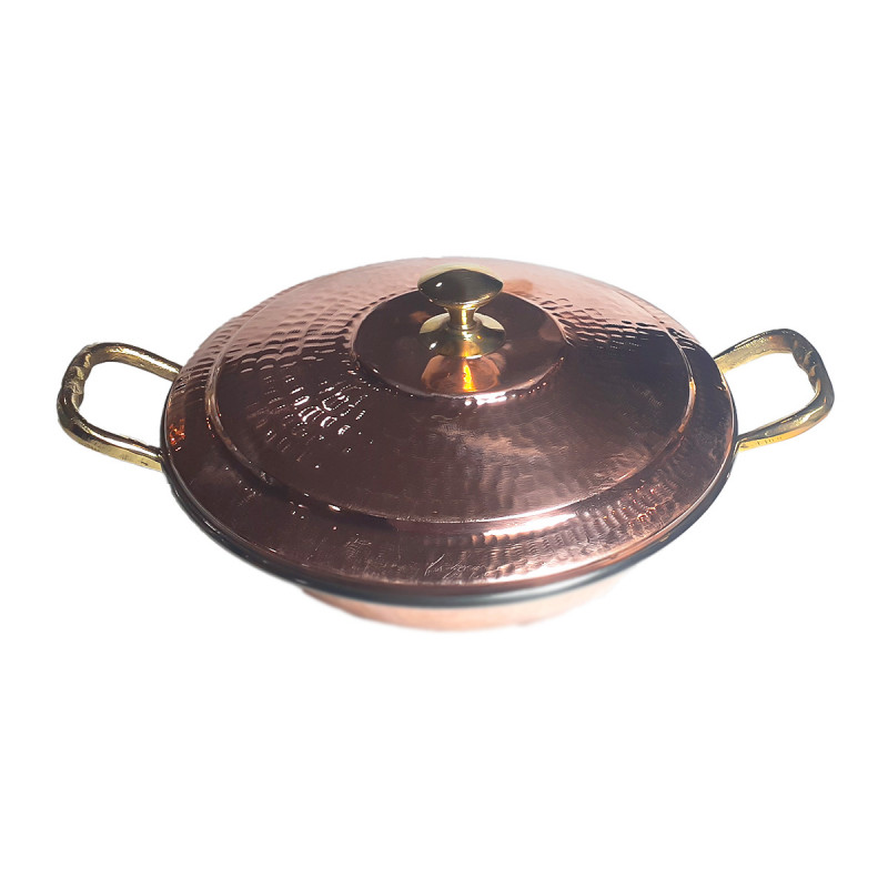 Handcraft Brass and Copper Kadhai 7 Inch 