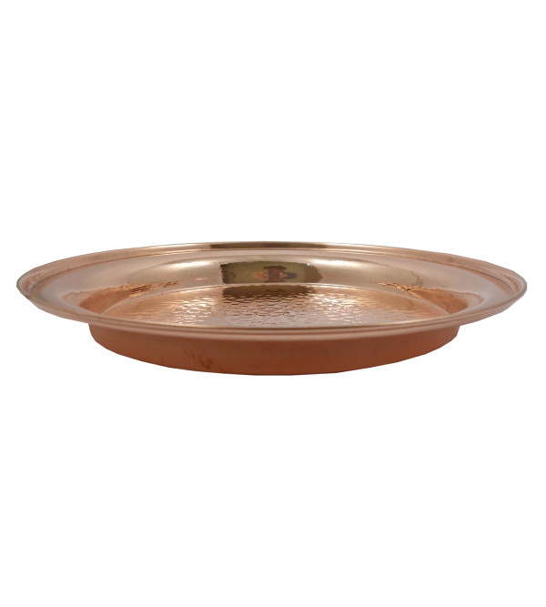 HANDICRAFT COPPER THALI 10 INCH 