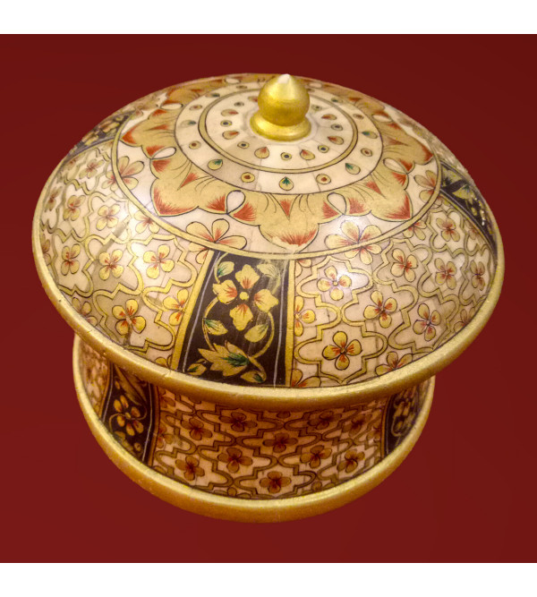 Camel Bone Handcrafted Box with Miniature Painting