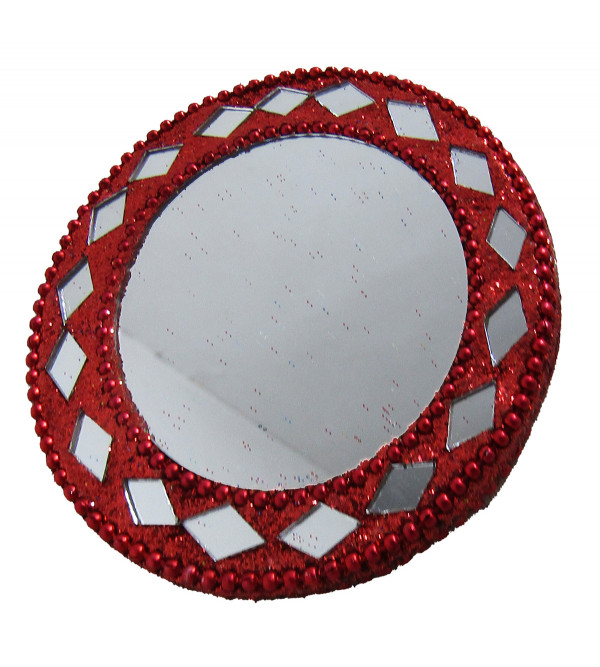 Mirror Round Ornated 3 Inch Assorted 