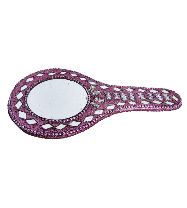 Mirror Hand Ornated 7 Inch Assorted Designs  