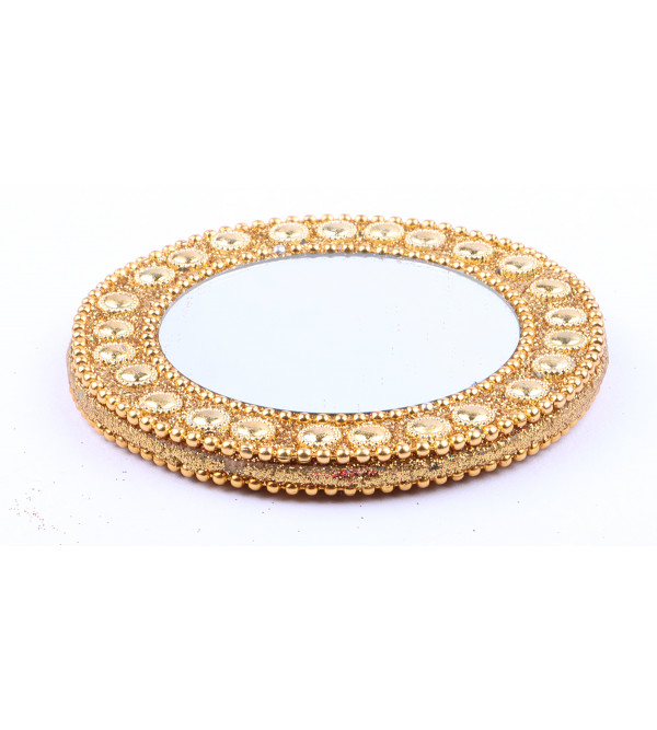 Mirror Round Ornated 3 Inch Assorted 