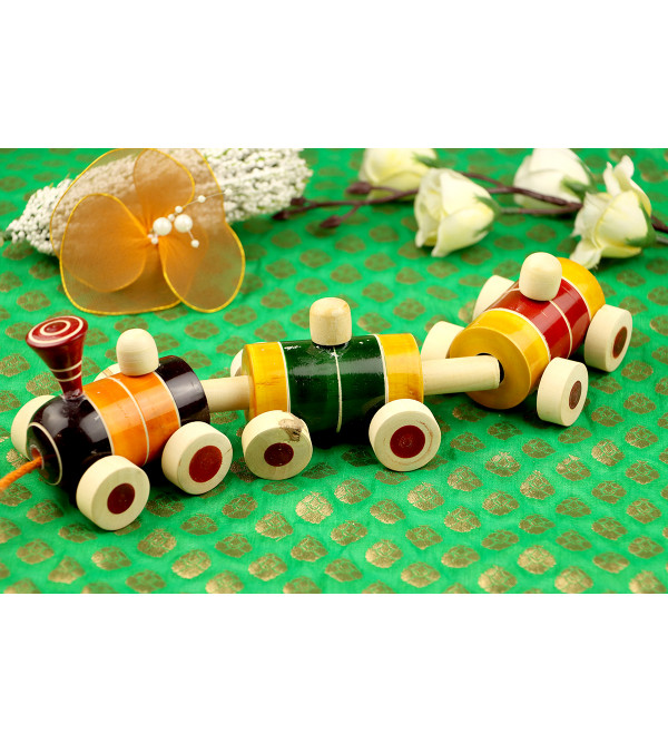 Channapatna lacquerware toys Wooden Toys Long Train 