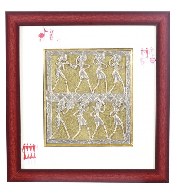 Dhokra Frame 13 X 13 Inch and Panel 8 X 8 In