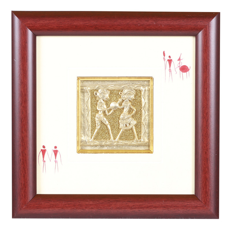 Dhokra Frame 8 X 8 Inch and Panel 3 X 3 Inch