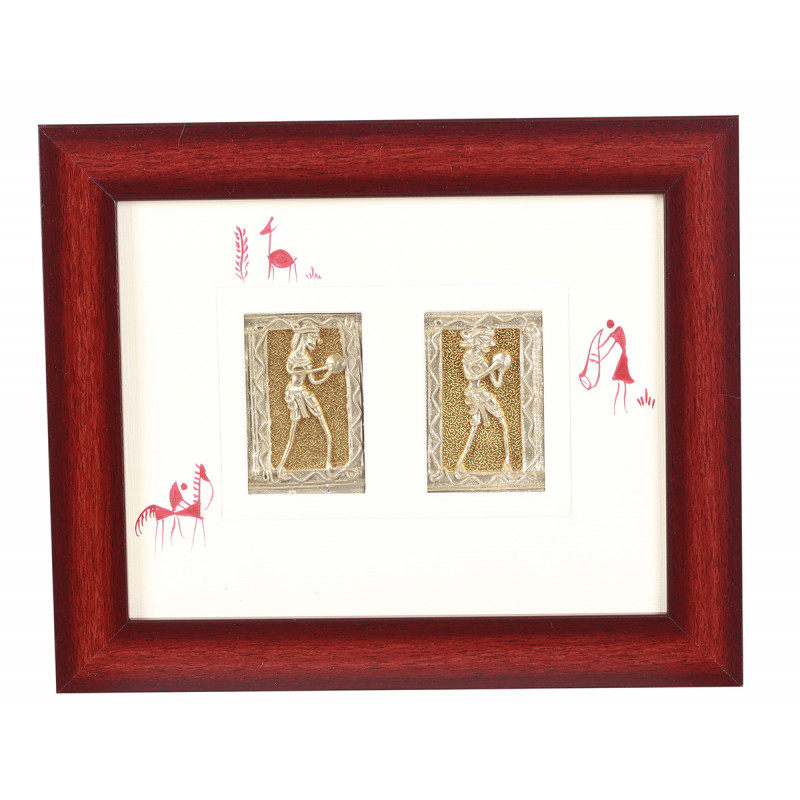 Dhokra Frame 10 X8 Inch and Panel 2x3 Inch 