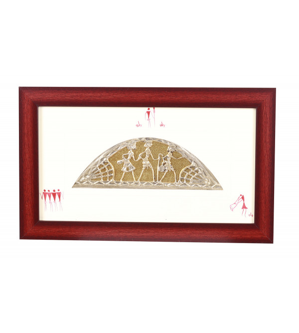 Dhokra Frame 13 X10 Inch and Panel Dia 9 Inch 