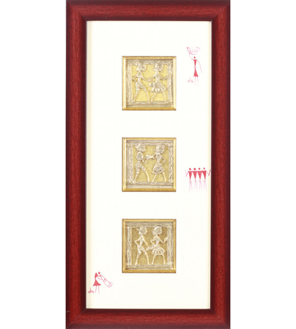 Dhokra Frame 18 X9 Inch and Panel 3 X 3 Inch 