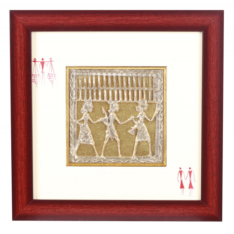 Dhokra Frame 11 X 11 Inch and Panel 6 X 6 Inch 