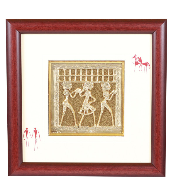 Dhokra Frame 10 X 10 Inch and Panel Size 5 X 5 Inch 