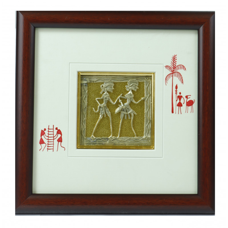 Dhokra Frame 10x10 Inch and Panel 4x4 Inch