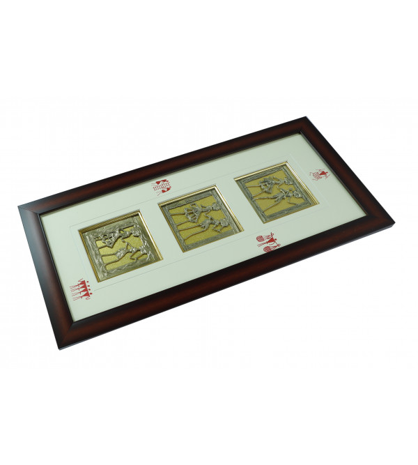 Dhokra Frame 20 X10 Inch and  Panel 4 X 4 Inch 