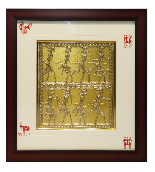 Dhokra Frame 13 X 13 Inch and Panel 8 X 8 In