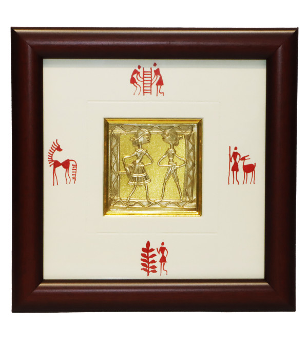 Dhokra Frame 8 X 8 Inch and Panel 3 X 3 Inch