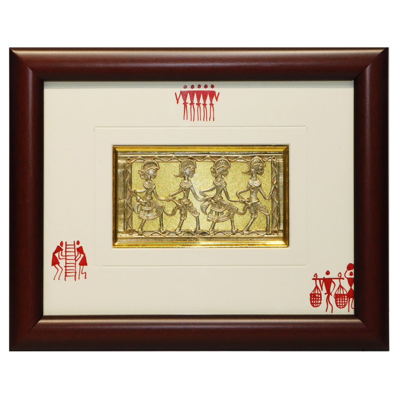 Dhokra Frame 10 X8 Inch and Panel 5 X 3 Inch 