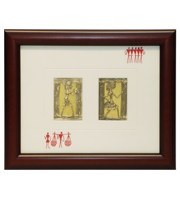 Dhokra Frame 10 X8 Inch and Panel 2x3 Inch 