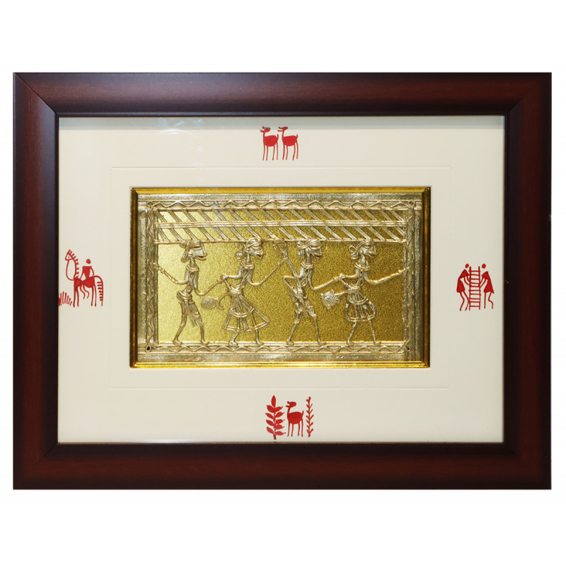 Dhokra Frame 13 X10 Inch and Panel 8x5 Inch 