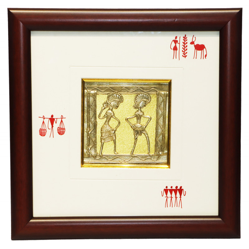 Dhokra Frame 10x10 Inch and Panel 4x4 Inch