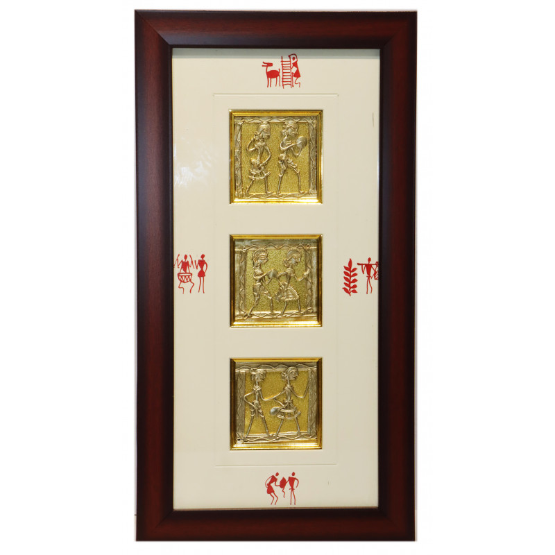 Dhokra Frame 20 X10 Inch and  Panel 4 X 4 Inch 