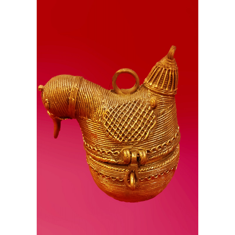 Duck Shaped Box Handcrafted In Dhokra