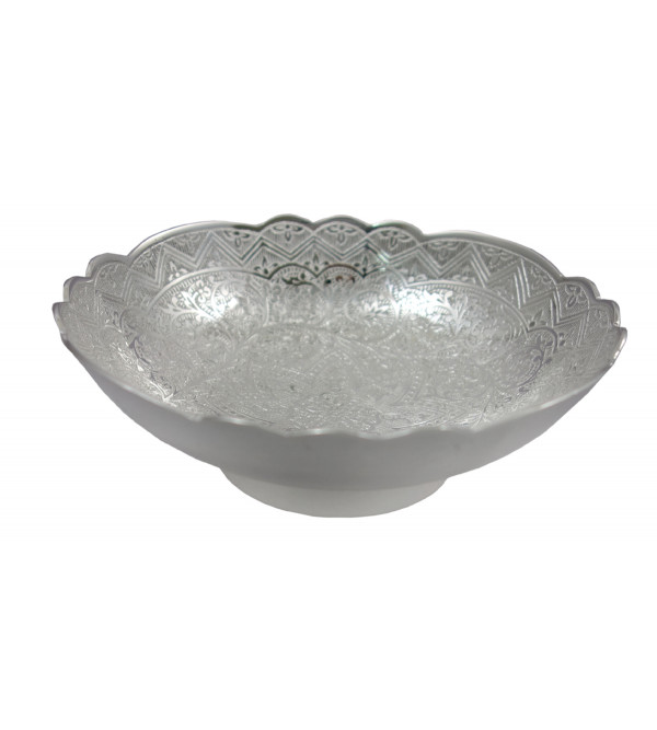 Handicraft Brass Silver Plated Bowl 8 PAHAL 6 INCH