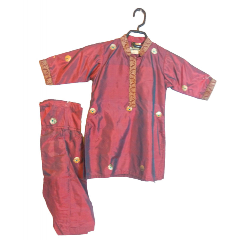 Plain Embroidery   Silk Lehenga  Choli Set Size 6 to 8 yr