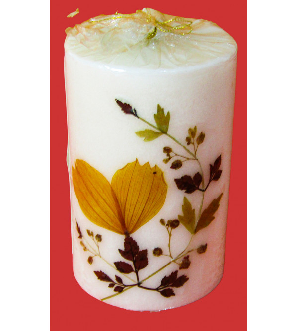 flower Candle cylinder 3 X2 Inch 