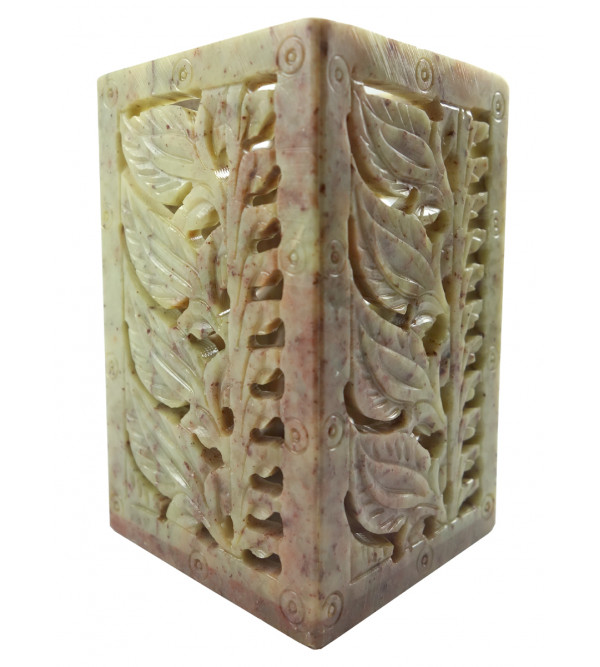 HANDICRAFT PEN STAND SOAP STONE 4X2 INCH