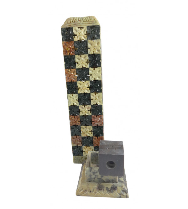 HANDICRAFT  AGARBATTI STAND SOAP STONE 9 INCH 