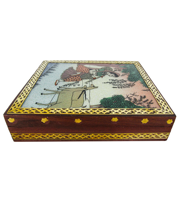 Box Ragini Painting Sheesham Wood 6 X5 In
